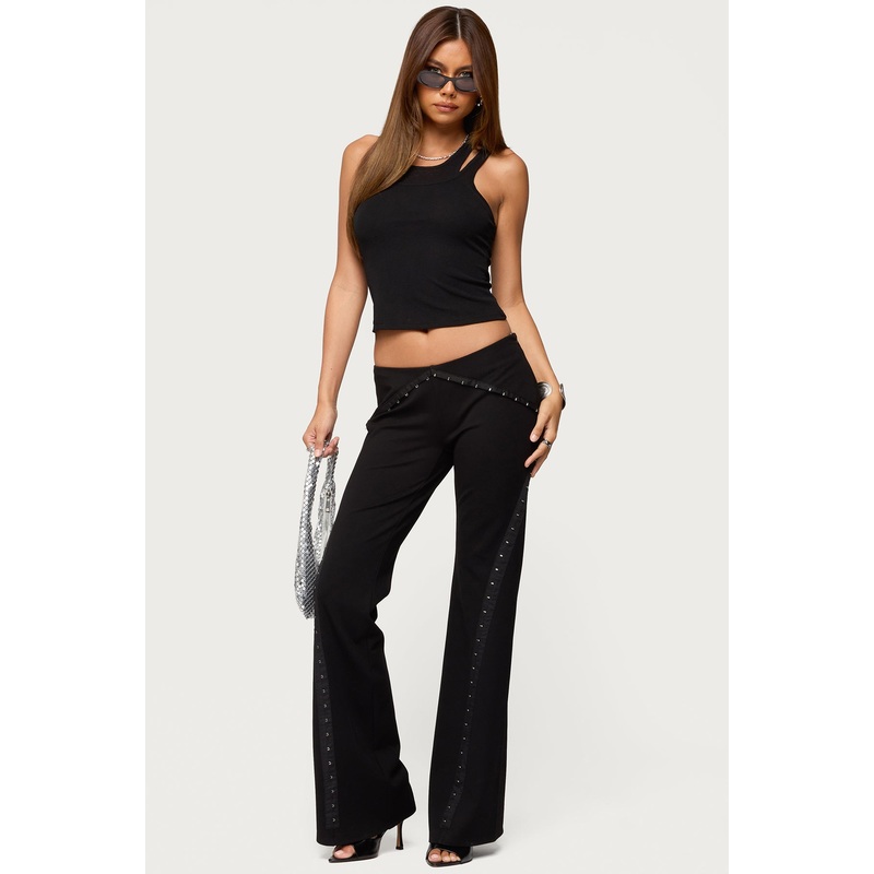Hook & Eye Bootcut Pants BLACK XS