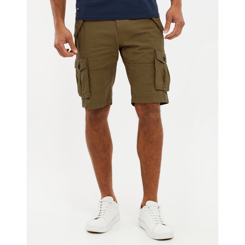 Khaki Green Cargo Shorts Khaki Green 30