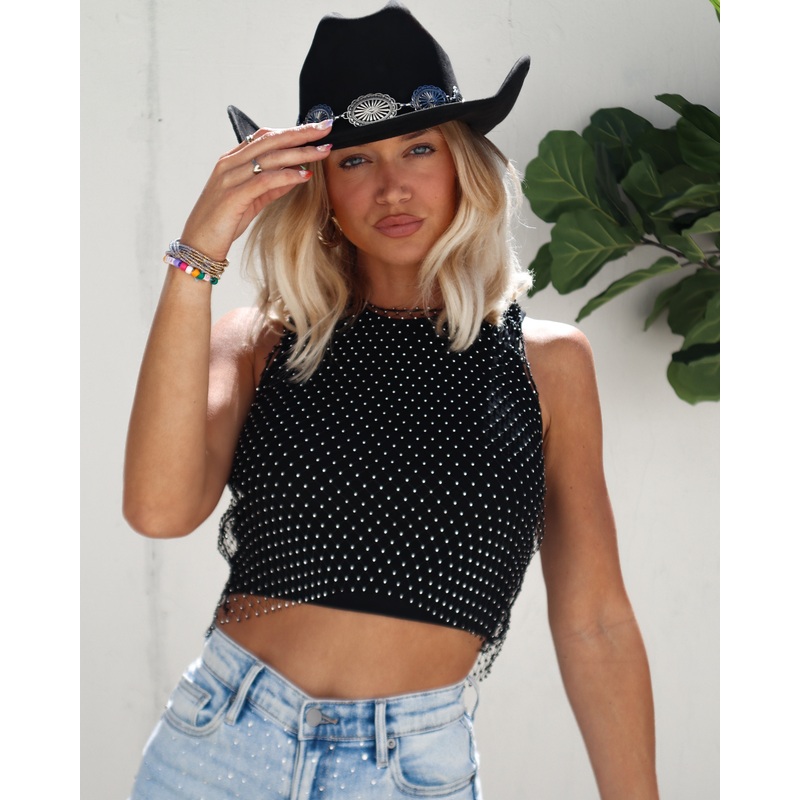Rodeo Queen Cowboy Felt Hat Black O/S