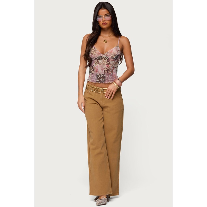 Roman Low Rise Slouchy Jeans CAMEL XS
