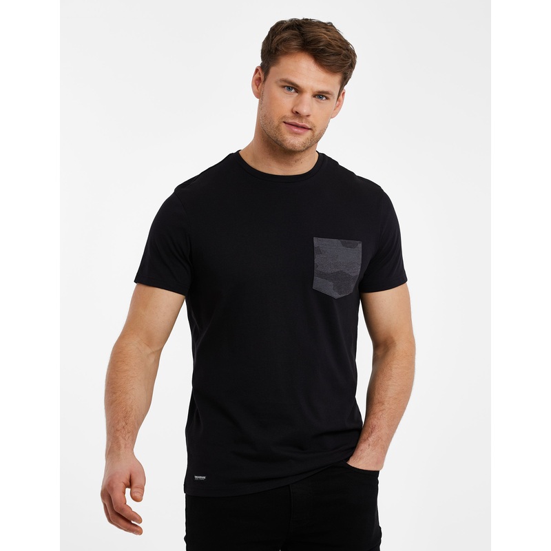 Black Crew Neck T-Shirt Black S