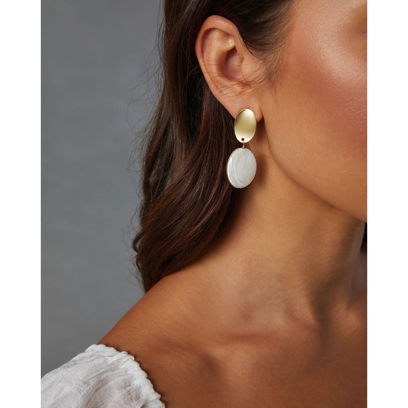 Gold And Pearl Drop Earrings Pearl O/S