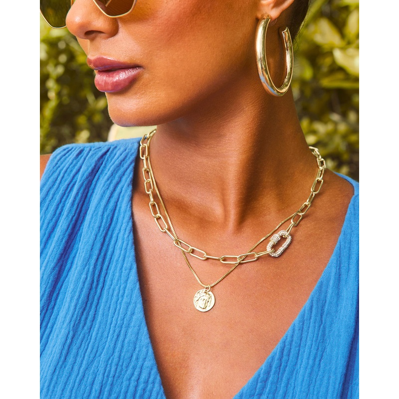 Luisa Layered Necklace Gold O/S