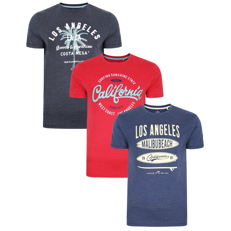 Multi Crew Neck T-Shirts (3 Pack) Multi S