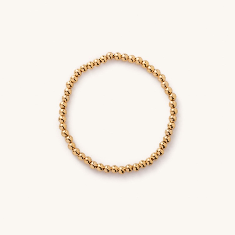 Nikki Smith Designs  Waterproof Medium Gold Ball Bracelet