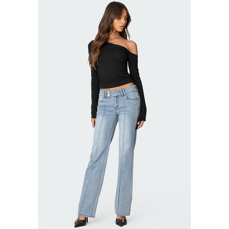 Avril Boot Cut Low Rise Jeans LIGHT BLUE XS