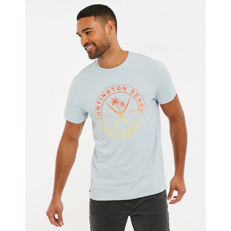 Baby Blue California Graphic Print T-Shirt Baby Blue S