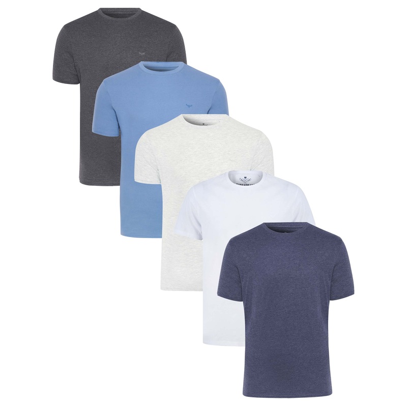 Blue Mix T-Shirts (5 Pack) Blue Mix S