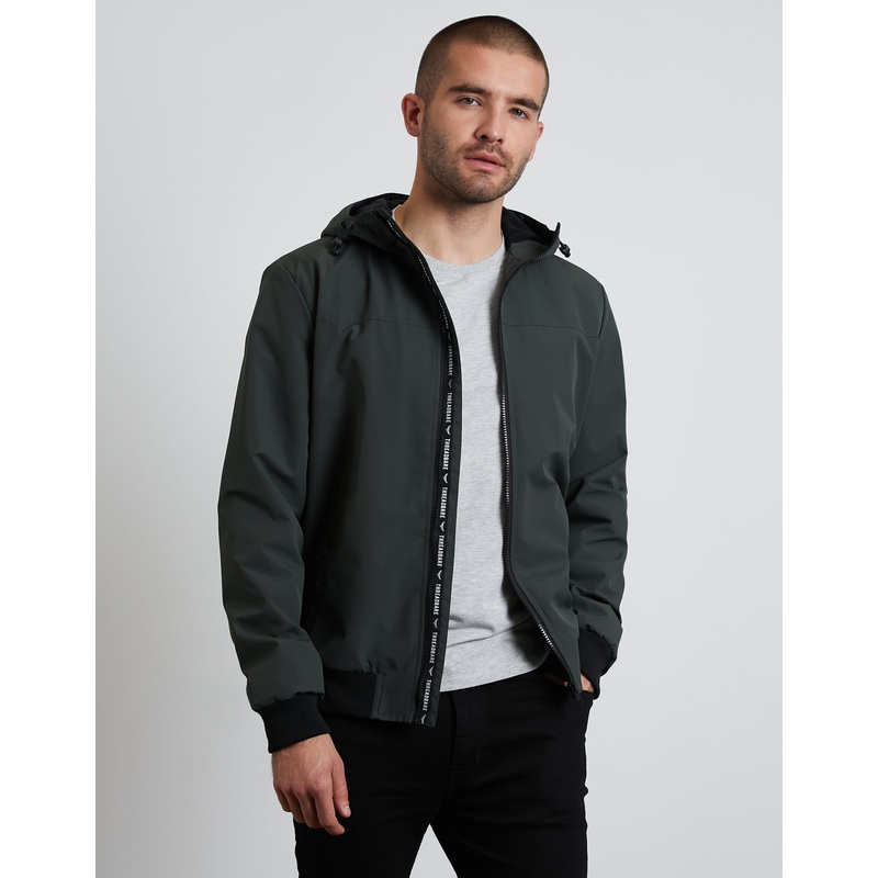 Khaki Green Hooded Jacket Khaki Green S