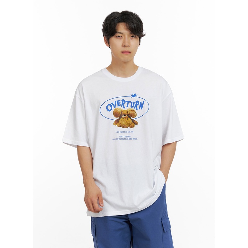 Men’s Overturn Graphic T-Shirt IG409 White M