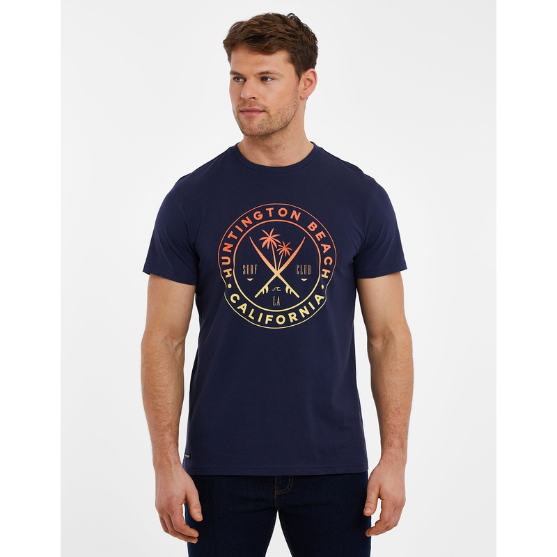 Navy California Graphic Print T-Shirt Navy S
