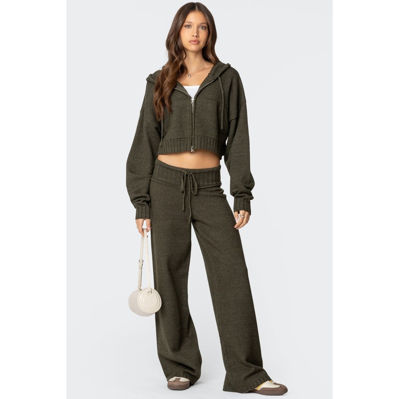 Russell Straight Leg Knit Pants OLIVE XS