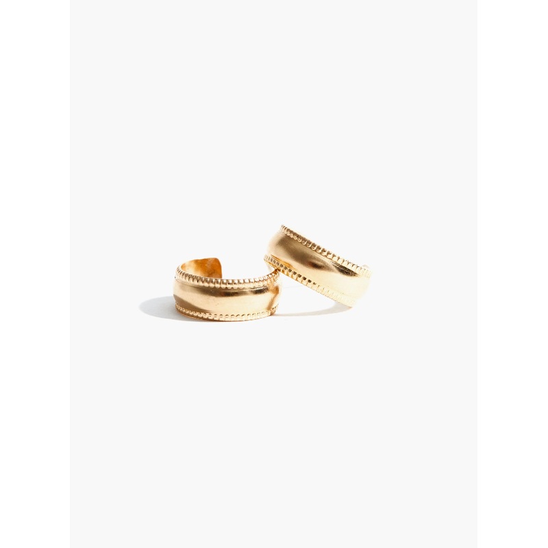 ABLE Chunky Column Hoops Gold Filled