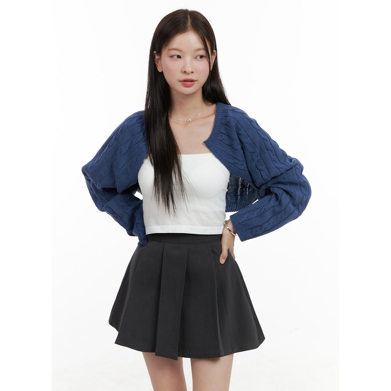 Cable Knit Bolero OG419 Blue S/M