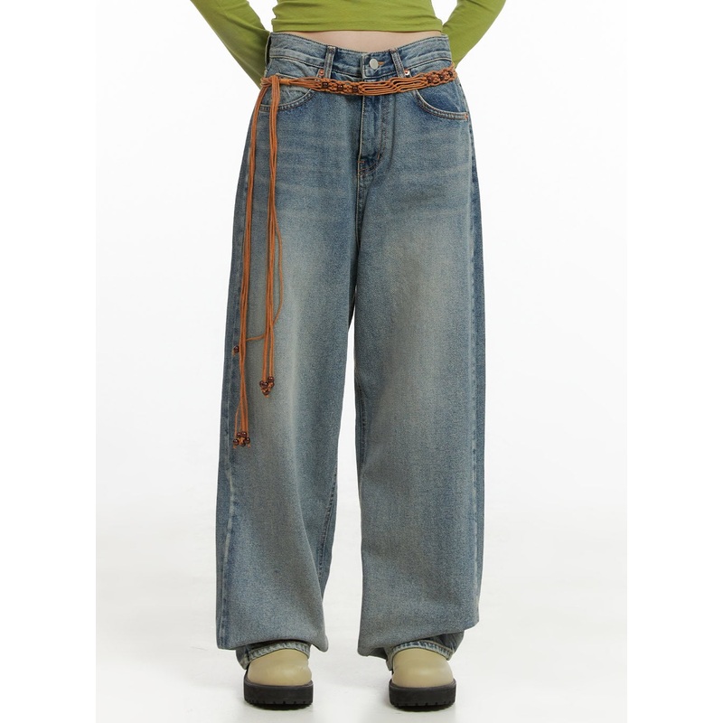 Millie Washed Baggy Jeans CG421 Blue S