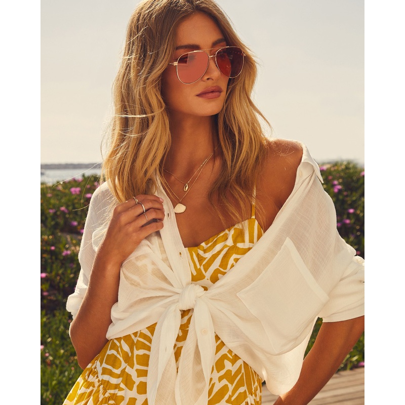 Coral Cove Aviator Sunglasses Pink O/S