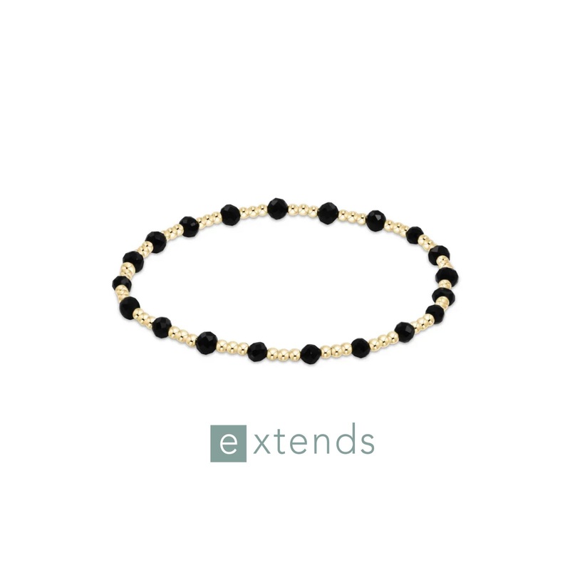 enewton Gold Sincerity 3mm Faceted Onyx Bracelet