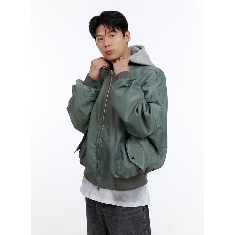 Men’s Oversized Bomber Jacket IG427 Dark green M/L