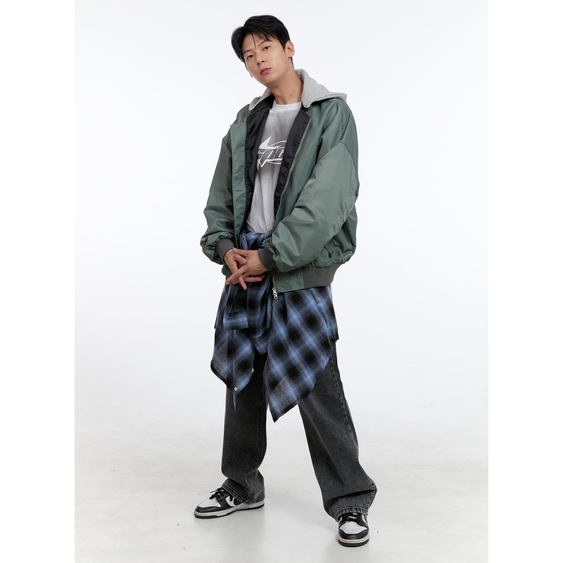 Men’s Washed Jeans IG427 Black S