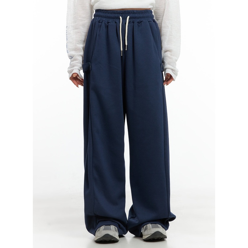 String Banded Pintuck Sweatpants CG421 Dark blue S/M