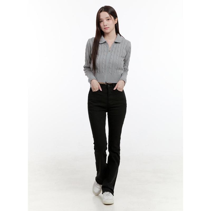 Cotton Slim Fit Pants OG428 Black S