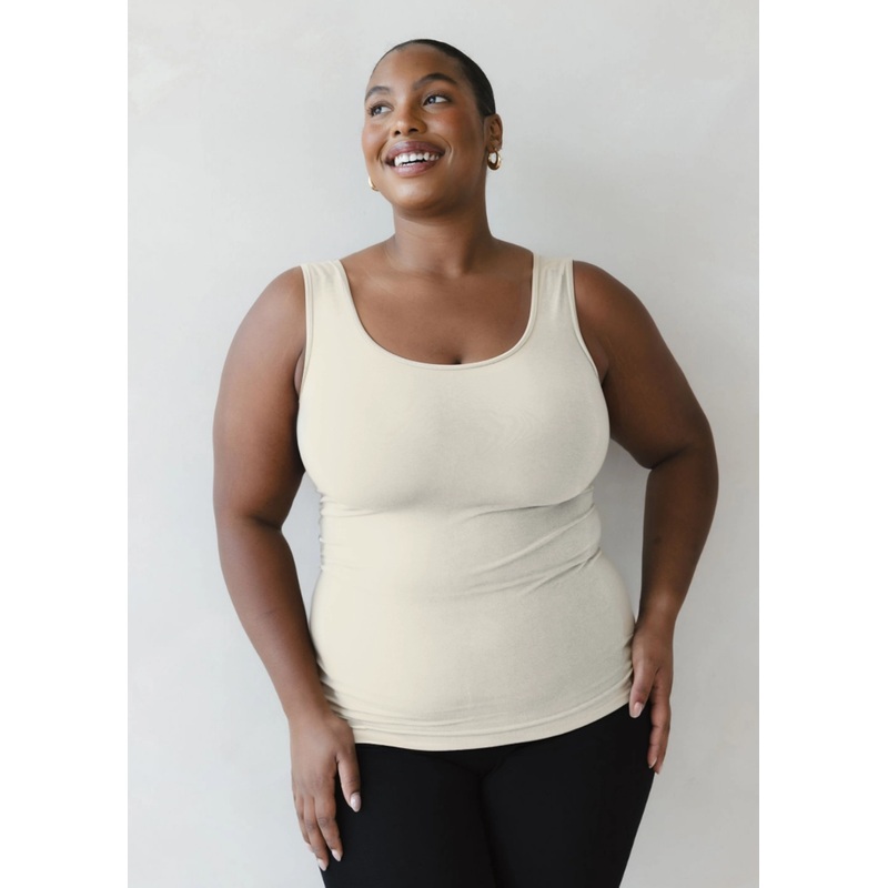 CURVY Reversible Tank Almond – One Size