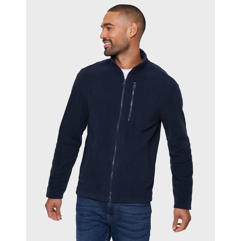 Navy Full-Zip Fleece Jacket Navy S