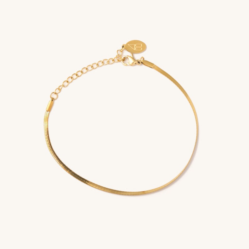 Nikki Smith Designs  Micro Gold Herringbone Bracelet