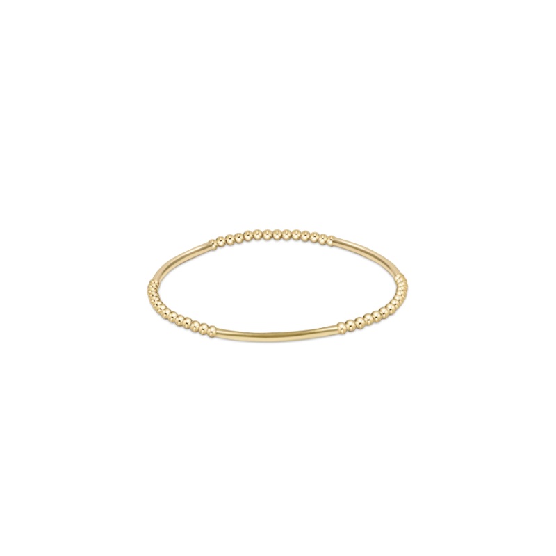 enewton Bliss Bar Gold Pattern 2.5mm Bead Bracelet