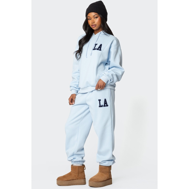 La Love Oversized Sweatpants LIGHT BLUE XS
