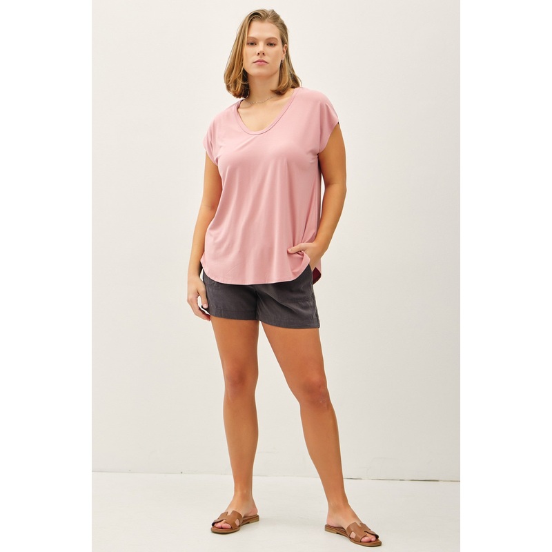 Scoop Neck Tank – Dusty Rose 1XL