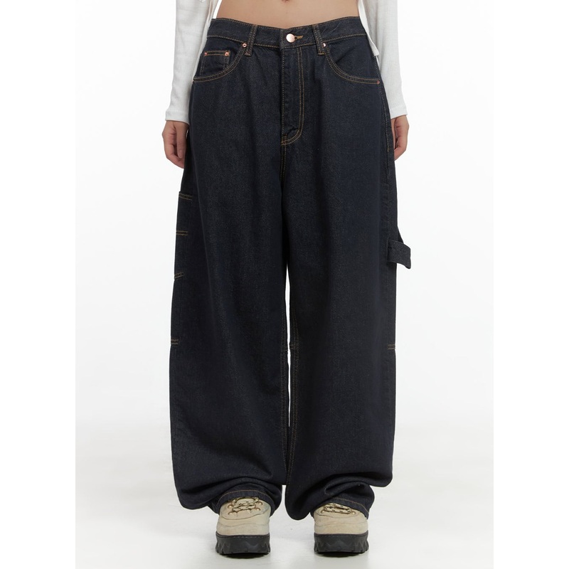 Trixie Cargo Baggy Jeans CS404 Dark blue S