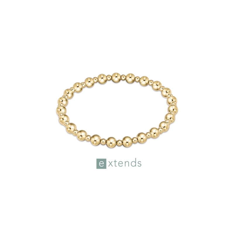 enewton  Extends Classic Grateful Pattern 5mm Bead Bracelet – Gold