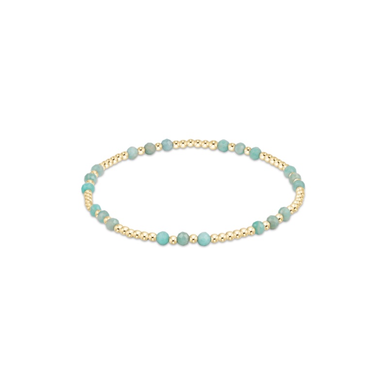 enewton  Gemstone Gold Joy Pattern 3mm Bead Bracelet – Amazonite