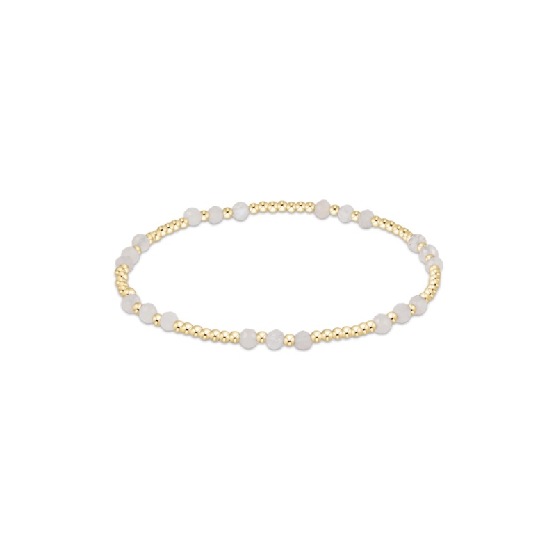 enewton  Gemstone Gold Joy Pattern 3mm Bead Bracelet – Moonstone