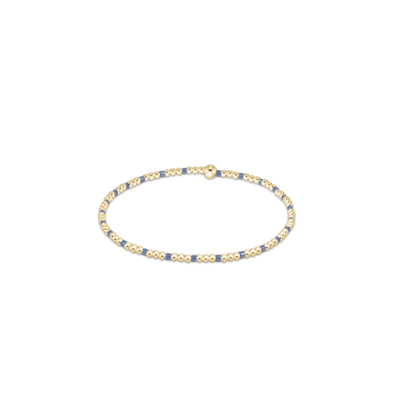 enewton  Hope Sincerity Pattern 2mm Bead Bracelet – Bright Blue