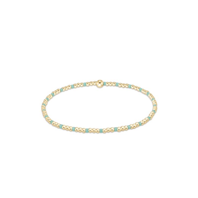 enewton  Hope Sincerity Pattern 2mm Bead Bracelet- Mint