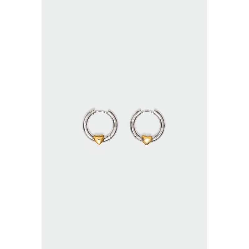 Golden Heart Hoop Earrings MIX OS