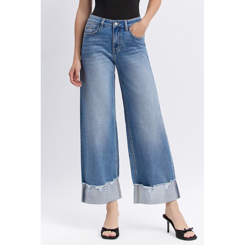 Lovervet Mid Rise Ankle Cuffed Wide – Novelty 24