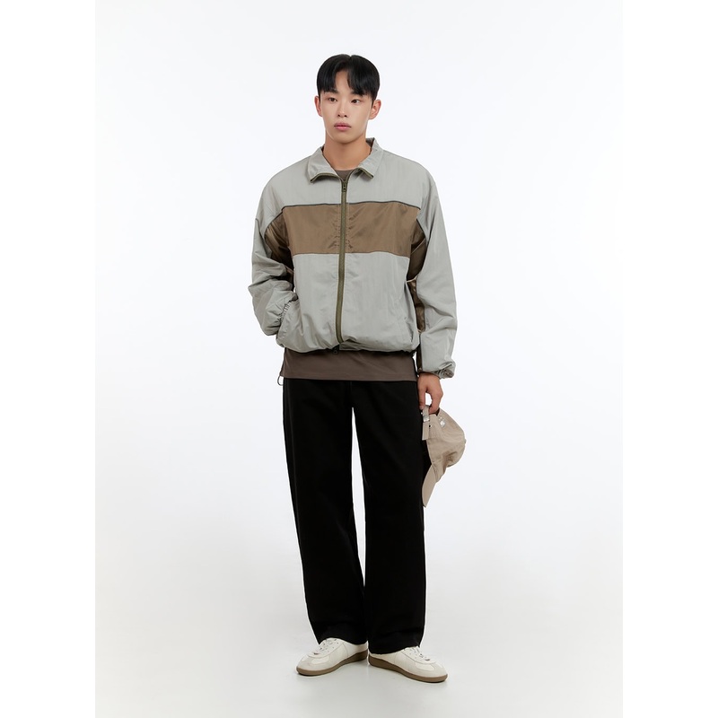 Men’s Classis Cotton Solid Wide Pants IS412 Black M