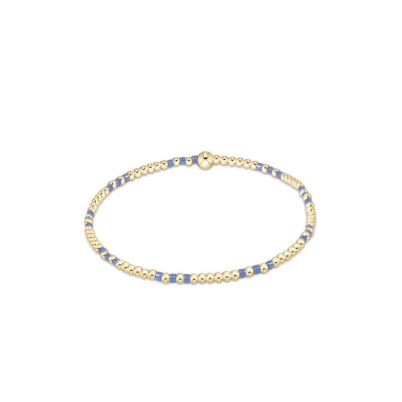 enewton   Hope Joy Pattern 2mm Bead Bracelet – Bright Blue