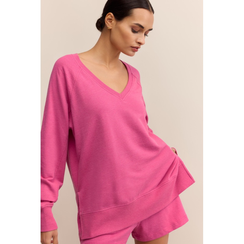Z Supply  Weekender V Neck – Island Pink X-Small