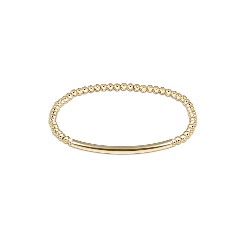 enewton Bliss Classic Gold 3mm Bead Smooth Bar Bracelet