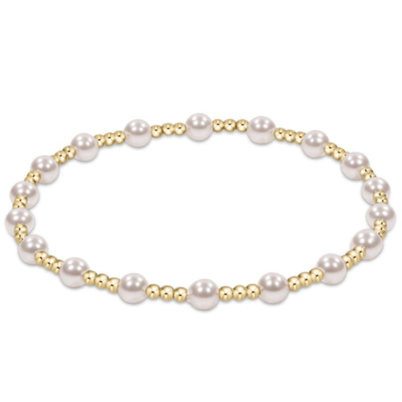 enewton Classic Sincerity Pattern 4mm Bead Bracelet Pearl