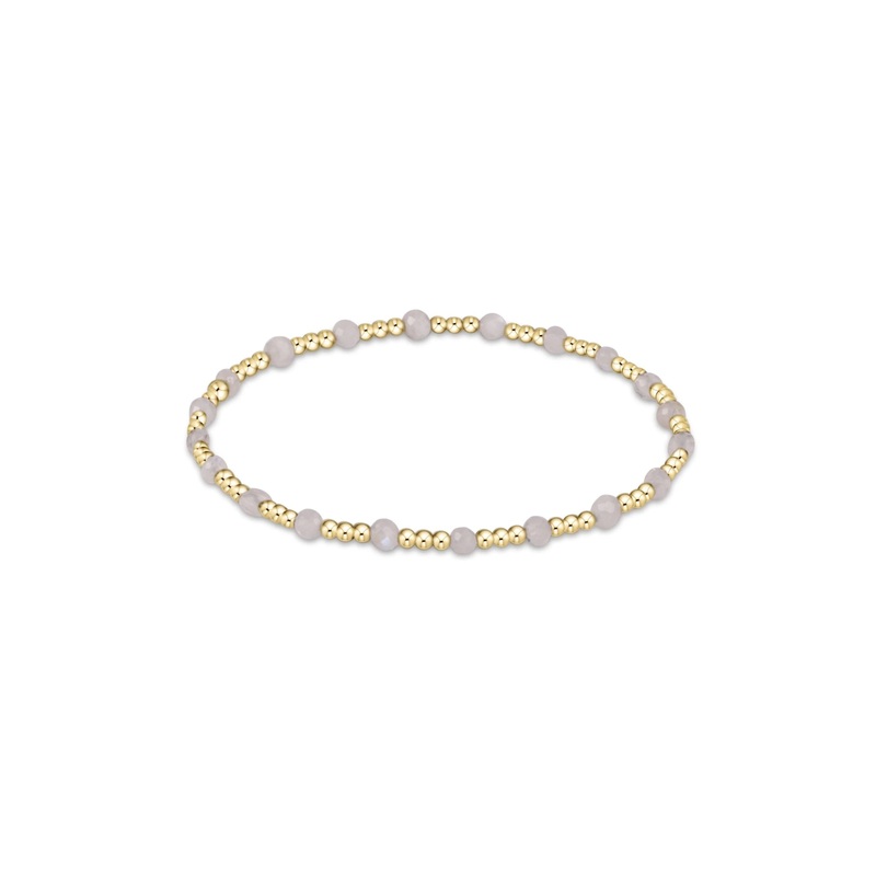 enewton  Gemstone Gold Sincerity Pattern 3mm Bead Bracelet Moonstone