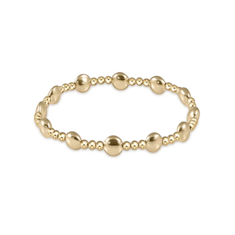 enewton  Honesty Sincerity Pattern 6mm Bead Bracelet Gold