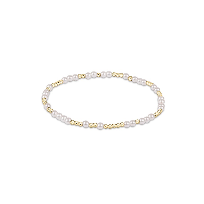 enewton  Hope Unwritten 3mm Bead Bracelet Pearl/Gold