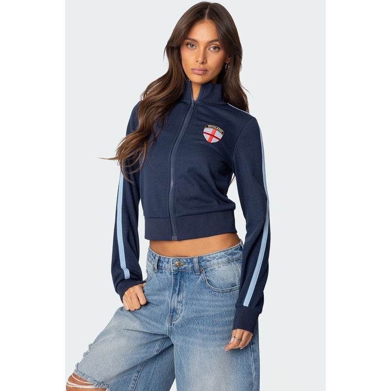 England Zip Up Sweatshirt NAVY XS