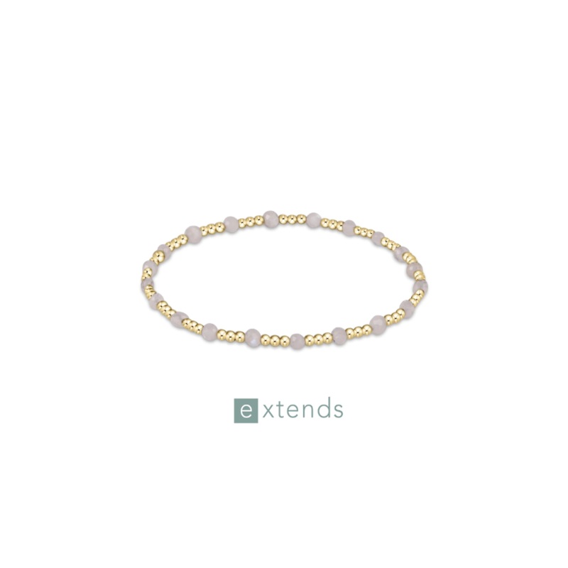 enewton  Extends Gemstone Gold Sincerity Pattern 3mm Bead Bracelet – Moonstone