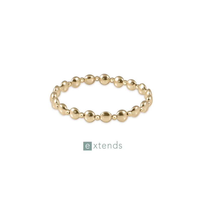 enewton  Extends Honesty Gold Grateful Pattern 6mm Bead Bracelet
